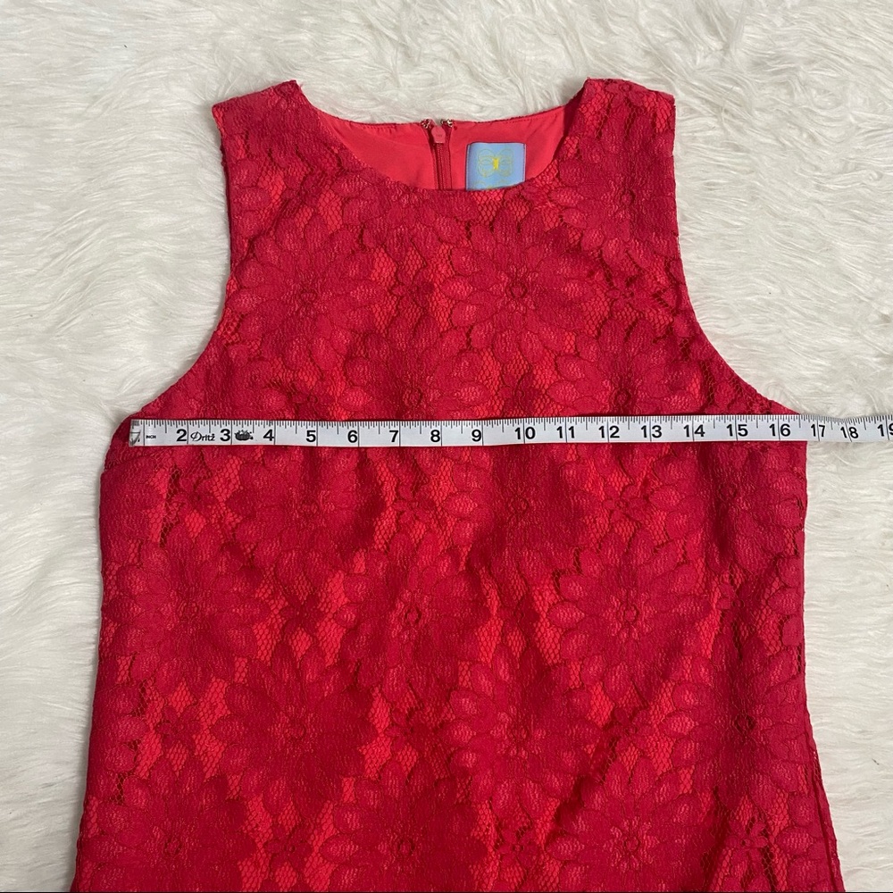 CeCe Berry Pink Floral Lace Shift Dress - Picture 8 of 8